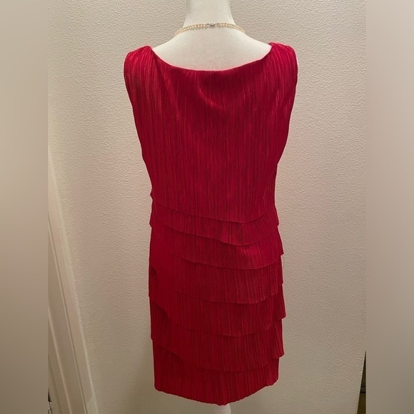 Women’s Red Connected Petite Dress - Picture 3 of 5